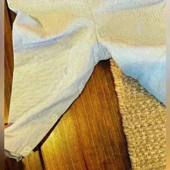 Jon Jon smocked pumpkin 9 month boys fall Three Sisters brand, EUC, buttons - Picture 6 of 7